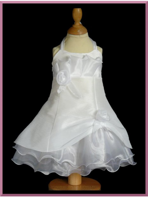 Robe pour baptême blanche ILONA, robe longue légére pour cérmonie enfants, vente en ligne: BOUTIQUE MAXMODE.