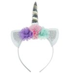 Accessoires cheveux de Cérémonie serre-tête licorne dorée