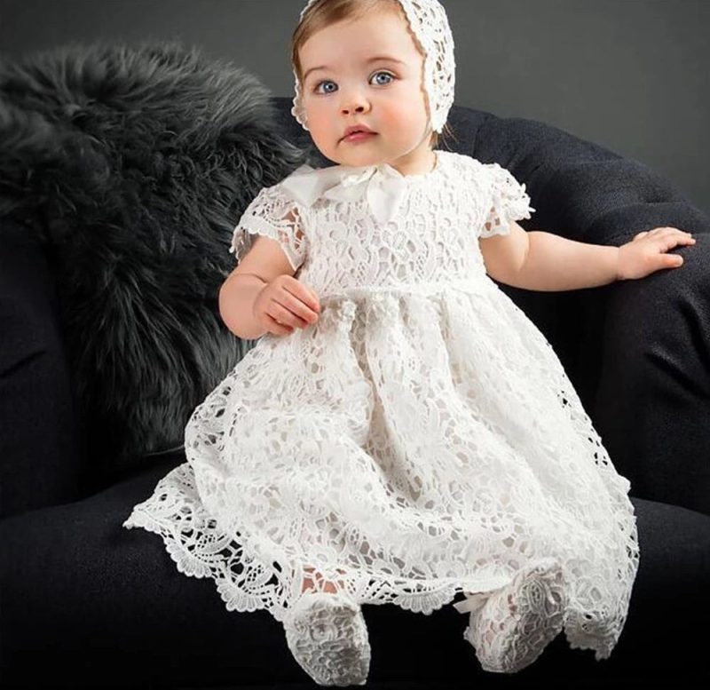 Robe de baptême fille bébé | Robe de cérémonie enfant